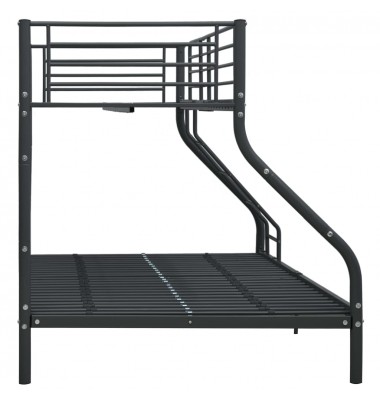 Dviaukštės lovos rėmas, juodas, 140x200cm/90x200cm, metalas - Dviaukštės lovos - 4