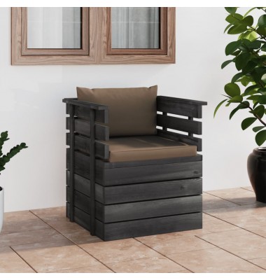  Sodo krėslas su pagalvėlėmis, pušies mediena (315417+315052) - Moduliniai lauko baldai - 1
