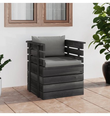  Sodo krėslas su pagalvėlėmis , pušies mediena (315417+315053) - Moduliniai lauko baldai - 1