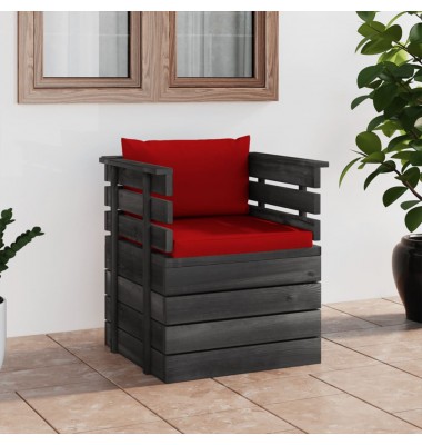 Sodo krėslas su pagalvėlėmis , pušies mediena (315417+315058) - Moduliniai lauko baldai - 1