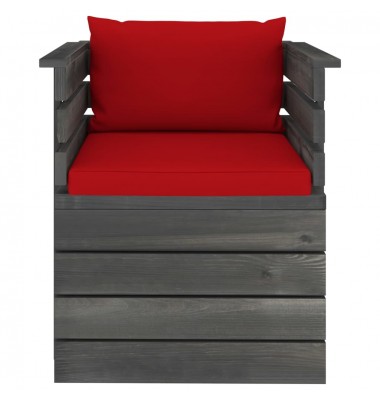  Sodo krėslas su pagalvėlėmis , pušies mediena (315417+315058) - Moduliniai lauko baldai - 3