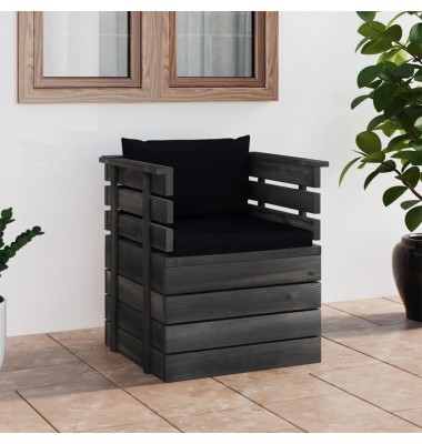  Sodo krėslas su pagalvėlėmis , pušies mediena (315417+315059) - Moduliniai lauko baldai - 1