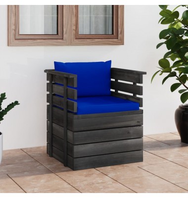  Sodo krėslas su pagalvėlėmis , pušies mediena (315417+315062) - Moduliniai lauko baldai - 1