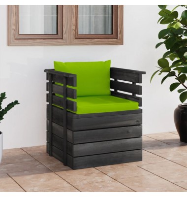  Sodo krėslas su pagalvėlėmis , pušies mediena (315417+315063) - Moduliniai lauko baldai - 1