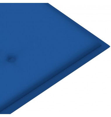  Sodo suoliukas su karališka mėlyna pagalvėle, 112cm, tikmedis - Lauko suolai, suoliukai - 7