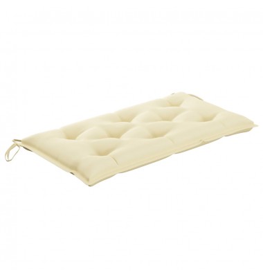  Sodo suoliukas su kremine pagalvėle, 112cm, tikmedžio masyvas - Lauko suolai, suoliukai - 7