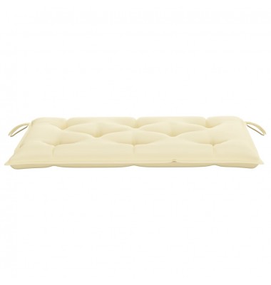  Sodo suoliukas su kremine pagalvėle, 112cm, tikmedžio masyvas - Lauko suolai, suoliukai - 8