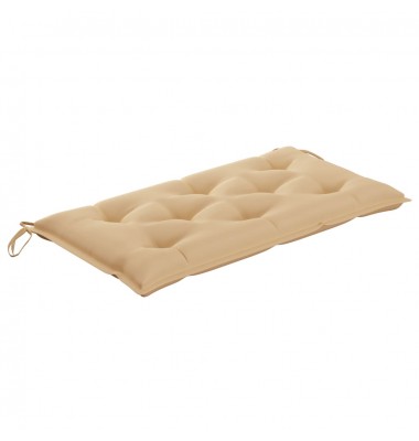  Sodo suoliukas su smėlio spalvos pagalvėle, 112cm, tikmedis - Lauko suolai, suoliukai - 7