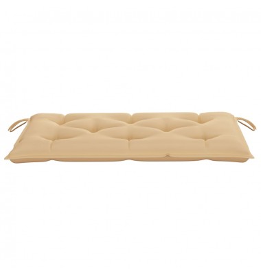  Sodo suoliukas su smėlio spalvos pagalvėle, 112cm, tikmedis - Lauko suolai, suoliukai - 8