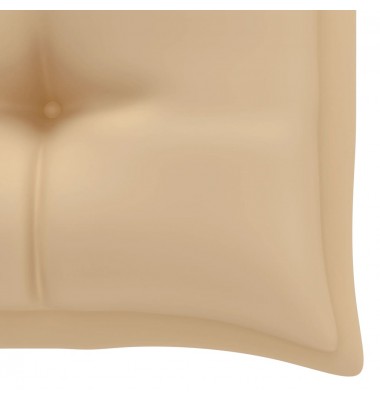 Sodo suoliukas su smėlio spalvos pagalvėle, 112cm, tikmedis - Lauko suolai, suoliukai - 9