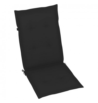  Sodo kėdės su juodomis pagalvėlėmis, 4vnt., tikmedžio masyvas - Lauko kėdės - 7