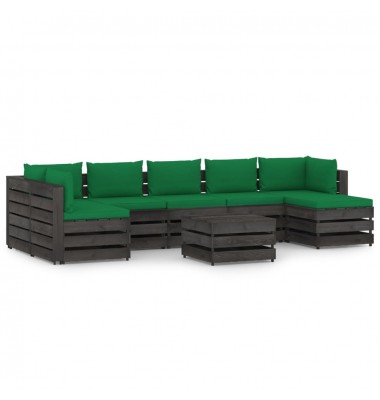  Sodo komplektas su pagalvėlėmis, 8 dalių, impregnuota mediena - Lauko baldų komplektai - 1