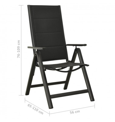  Bistro baldų komplektas, 3 dalių, juodos ir antracito spalvos - Lauko baldų komplektai - 9