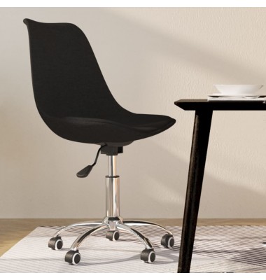  Pasukama valgomojo kėdė, juodos spalvos, audinys (338348) - Valgomojo Kėdės - 1