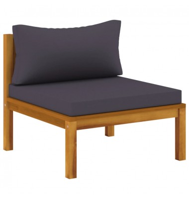 Trivietė sodo sofa su pagalvėlėmis, akacijos medienos masyvas - Lauko baldų komplektai - 8