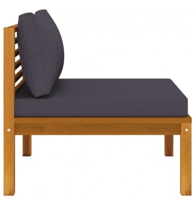 Trivietė sodo sofa su pagalvėlėmis, akacijos medienos masyvas - Lauko baldų komplektai - 10