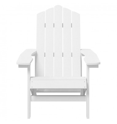  Sodo Adirondack kėdės, 2vnt., baltos spalvos, HDPE - Lauko kėdės - 4