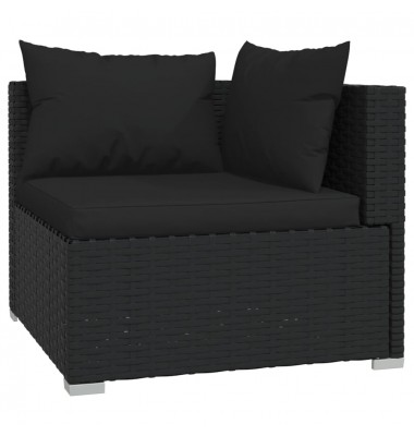  Sodo komplektas su pagalvėlėmis, 12 dalių, juodas, poliratanas - Lauko baldų komplektai - 3