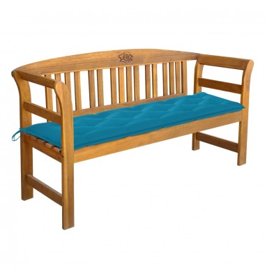  Sodo suoliukas su pagalvėle, 157cm, akacijos medienos masyvas - Lauko suolai, suoliukai - 1