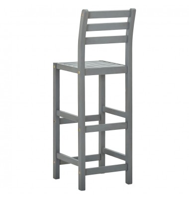  Baro taburetės, 4vnt., pilkos, akacijos medienos masyvas - Baro kėdės - 5