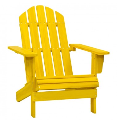  Sodo Adirondack kėdė, geltonos spalvos, eglės medienos masyvas - Lauko kėdės - 1
