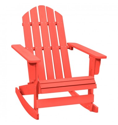 Supama sodo Adirondack kėdė, raudona, eglės medienos masyvas - Lauko kėdės - 1