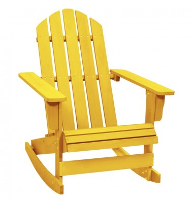  Supama sodo Adirondack kėdė, geltona, eglės medienos masyvas - Lauko kėdės - 1