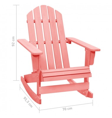  Supama sodo Adirondack kėdė, rožinė, eglės medienos masyvas - Lauko kėdės - 6