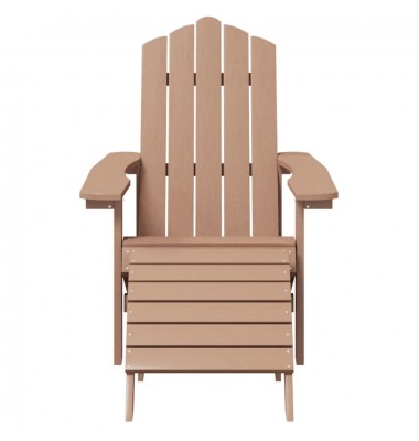  Sodo Adirondack kėdė su pakoja, rudos spalvos, HDPE - Lauko kėdės - 3