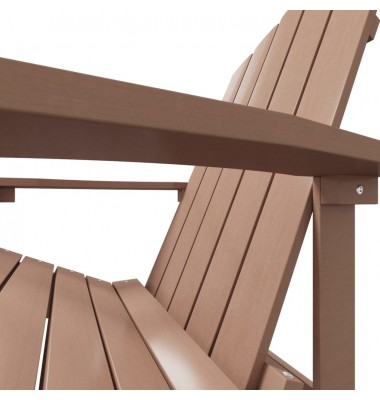  Sodo Adirondack kėdė su pakoja, rudos spalvos, HDPE - Lauko kėdės - 6