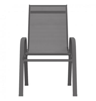  Sudedamos sodo kėdės, 2vnt., pilkos, tekstileno audinys - Lauko kėdės - 3