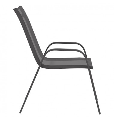  Sudedamos sodo kėdės, 2vnt., pilkos, tekstileno audinys - Lauko kėdės - 4
