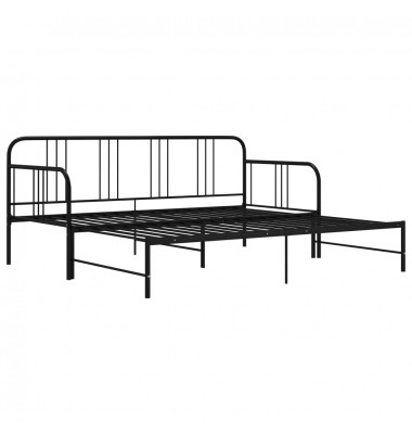  Ištraukiamos sofos-lovos rėmas, juodas, 90x200cm, metalas - Lovos - 8