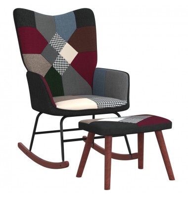  Supama kėdė su pakoja, audinys, skiautinio dizaino - Supamos kėdės - 1