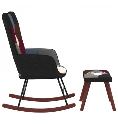  Supama kėdė su pakoja, audinys, skiautinio dizaino - Supamos kėdės - 3