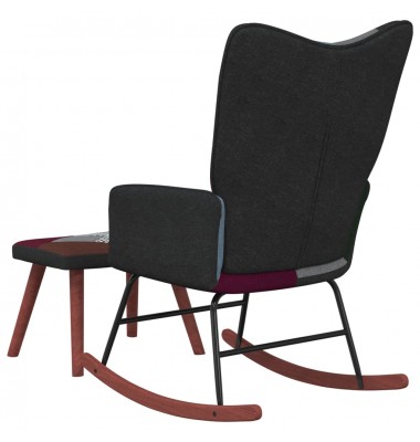  Supama kėdė su pakoja, audinys, skiautinio dizaino - Supamos kėdės - 4
