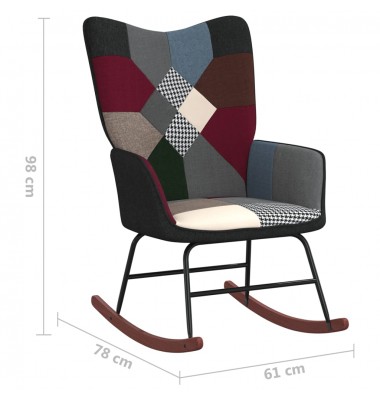 Supama kėdė su pakoja, audinys, skiautinio dizaino - Supamos kėdės - 9