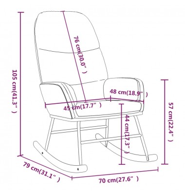  Supama kėdė, tamsiai pilkos spalvos, audinys - Supamos kėdės - 9
