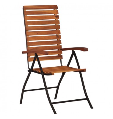  Atlošiamos sodo kėdės, 2 vnt., akacijos medienos masyvas - Lauko kėdės - 1