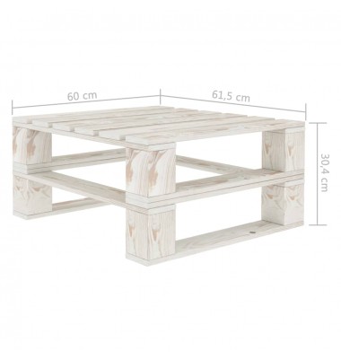  Sodo stalas iš palečių, baltos spalvos, mediena - Lauko stalai, staliukai - 4