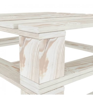  Sodo stalai ir palečių, 2vnt., baltos spalvos, mediena - Lauko stalai, staliukai - 4