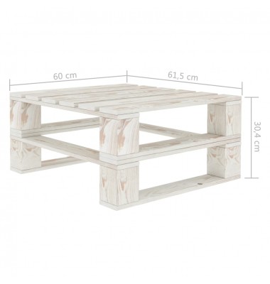  Sodo stalai ir palečių, 2vnt., baltos spalvos, mediena - Lauko stalai, staliukai - 5