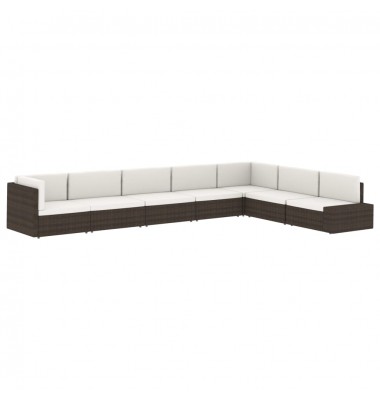  Modulinė dvivietė sofa, pilkos spalvos, poliratanas - Moduliniai lauko baldai - 10