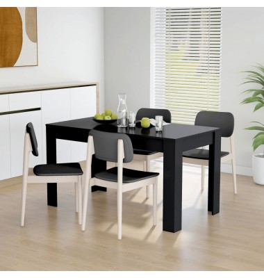  Valgomojo stalas, juodos spalvos, 140x74,5x76cm, MDP - Stalai - 1