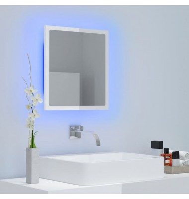  Vonios kambario veidrodis, baltas, 40x8,5x37cm, MDP, blizgus - Vonios spintelės, veidrodžiai - 5