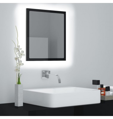  Vonios kambario veidrodis, juodas, 40x8,5x37cm, MDP, blizgus - Vonios spintelės, veidrodžiai - 1