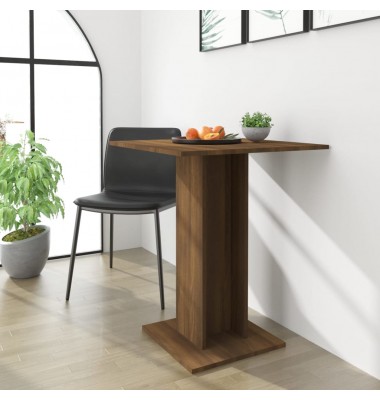  Bistro stalas, rudas ąžuolo, 60x60x75cm, apdirbta mediena - Stalai - 1