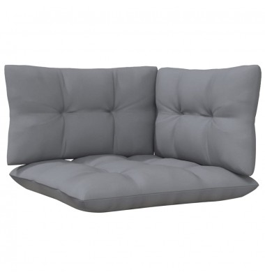  Dvivietė sodo sofa su pilkomis pagalvėlėmis, pušies masyvas - Lauko sofos, lovos - 4