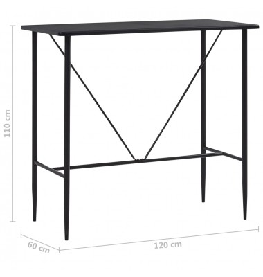  Baro stalas, juodos spalvos, 120x60x110cm, MDF - Stalai - 6