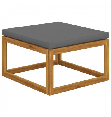  Pakoja su tamsiai pilka pagalvėle, akacijos medienos masyvas - Moduliniai lauko baldai - 1
